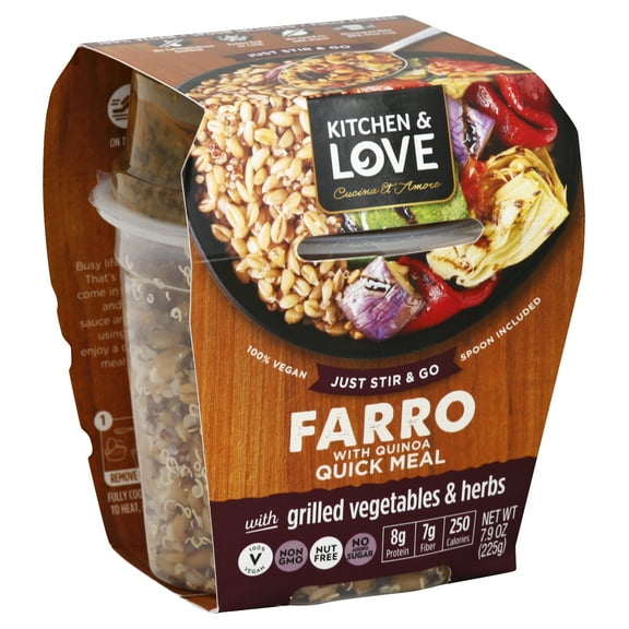 Kitchen & Love Farro Meal Grilled Vegetables & Herbs 7.9 oz (Pack Of 12)