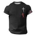 thumbnail image 2 of Blekii T-Shirt à Manches Courtes et Col Rond pour Hommes, Mode Décontractée pour la Journée de l'Indépendance - Doux et Confortable, Petit Imprimé, Design de Vacances d'Été - Parfait pour la Célébration du 4 Juillet, Bbq d'Été, 2 of 5
