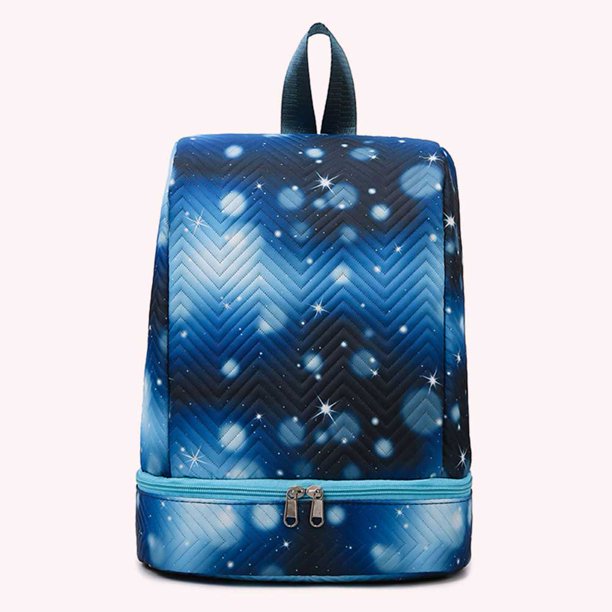 Mochila de gimnasio unisex multiusos multibolsillo y cremallera para uso diario (negro azul)