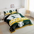 thumbnail image 3 of Castle Fairy Teens Baseball Twin Comforter Sets,Sport Bedding Set,Stripes Bedding Set, 3 of 8