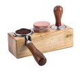 thumbnail image 2 of 58mm Café Tamper Holder Espresso Portafilter Station Tamper Stand Base de madera, 2 of 11