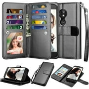 Mote E5 Play Wallet Case, Motorola Moto E5 Cruise/Moto E5 GO 5.2" Case, Njjex [9 Card Slots] PU Leather ID Credit Folio