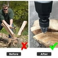 thumbnail image 3 of Wood Splitting Drill Bit ， High Speed Steel Firewood Log Splitter Drill Bit Wood Punch Cone Driver Drill Bit Woodworking Tool with Connecting Rod for Electric Drill Power Tool”, 3 of 8