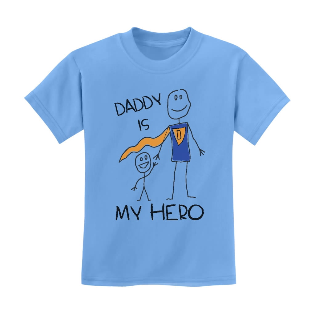 My Dad Is My Hero Father's Day Gift Children's Kids T Shirts T-Shirt Top 