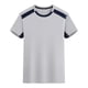 thumbnail image 5 of pstuiky camiseta de hombre, Blusa deportiva informal de color liso con cuello redondo y manga corta elástica para hombre camisas casuales para hombre m, 5 of 6