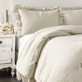 thumbnail image 2 of Lush Decor Reyna Comforter Wheat Ruffled 3 Piece Set with Pillow Sham Full Queen Size Bedding, 2 of 2