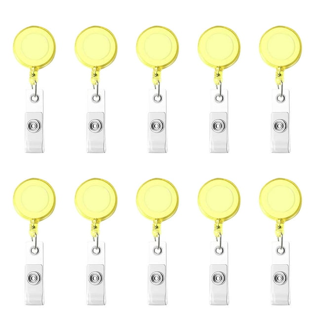 LSLJS Porte-Badge Rétractable 10 Pcs Porte-Badge Porte-Cartes d'Identité à Rouleau 10 Couleurs, Accessoires pour la Maison