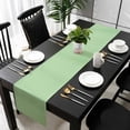 thumbnail image 3 of Green Table Runner 60 Inches Long, Minimalist Solid Color Modern Abstract Kitchen Coffee Dining Table Decoration for Home Party Birthday Wedding Home Decor 13x60 Inches, 3 of 8