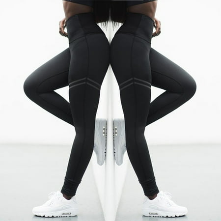 MarinaVida Women's High Waist Elastic Yoga Fitness Leggings Pants