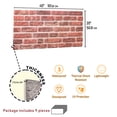 thumbnail image 2 of Ultimate 3D Wall Panels, Brick Effect Styrofoam, Set of 2, Covers 11 sq ft, Vermillion, 2 of 8