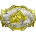 thumbnail image 1 of Moranse Religion Cross Cowboy Kneeling Prayer And Horse Design Belt Buckles, 1 of 6