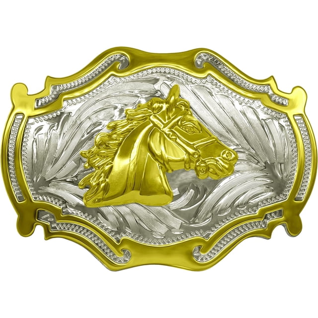 Moranse Religion Cross Cowboy Kneeling Prayer And Horse Design Belt Buckles