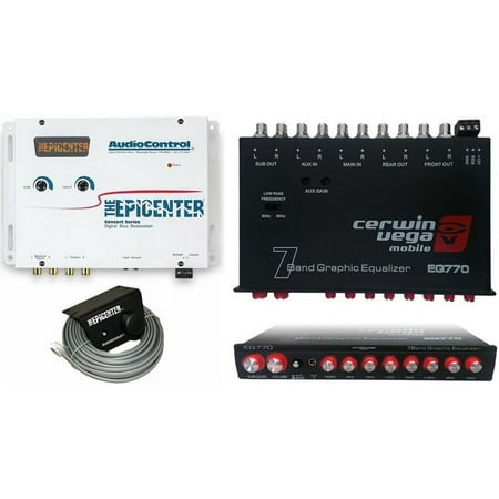 Audio Control The Epicenter Sierra White & Cerwin-Vega EQ-770 Digital Bass Restoration Processor Bass Booster Expander with Remote Sierra White & 7-Band Graphic EQ with Parametric E
