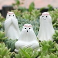 thumbnail image 6 of 3PCS Halloween Resin Ghost Figurines Set – See No Evil, Hear No Evil, Speak No Evil Ghost Statues for Spooky Halloween Decorations, Mini Ghost Ornaments for Home, Office, Shelf & Haunted House Décor, 6 of 7