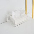 thumbnail image 2 of Caja de pañuelos acrílica moderna, dispensador de servilletas, estuche para toallitas, caja de almacenamiento de cocina, organizador de escritorio H, 2 of 3