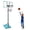 Blue, variant on Portable Basketball Goal System with Wheels & Stable Base, Height Adjustable 5.6-7ft, 28in Shatterproof Backboard, Indoor Outdoor Youth Hoop for Teens Kids Driveway Gym
