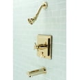 thumbnail image 2 of Kingston Brass KB86520DX Tub and Shower Faucet, Polished Brass, 2 of 5