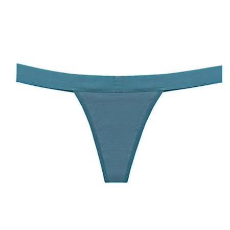 

DORKASM Sexy Low Rise Underwear for Women Plus Size T-Back Tangas G-String Thongs Stretch Panties M Cyan