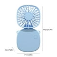 thumbnail image 3 of Tarmeek New Usb Handheld Fan 3 Wind Speeds Vertical Blowing Portable Fan USB Mini Desktop Rechargeable Brushless Folding Easy Storage Small Fan, 3 of 8