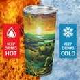 thumbnail image 3 of Green Fields Tumbler Print 20oz Stainless Steel Coffee Cup with Lid & Straw Double Wall Insulated Tumbler, 3 of 8