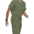 thumbnail image 4 of Hey Scrubs Set Men Stretch V-Neck Scrub Top and Six Pocket Tapered Pant Bundle, Elastic Waistband Scrubs for Men, 4 of 4