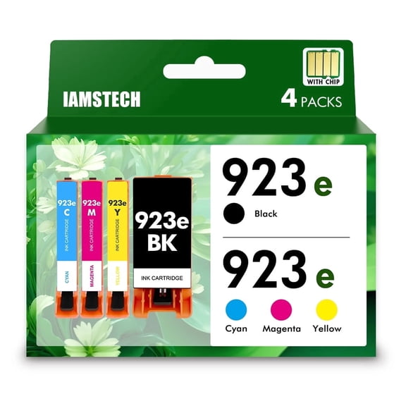 923 923XL 923e Ink Cartridge Compatible for HP 923 923e OfficeJet Pro 8135e 8138e 8139e 8130 8120 8122e OfficeJet 8124e 8125e 8132e 8134e Printer Black Cyan Magenta Yellow (4-Pack)