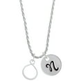 thumbnail image 1 of Delight Jewelry Silvertone Infinity Loop Silvertone Script Initial Disc - N - Charm Necklace, 20"+3", 1 of 4