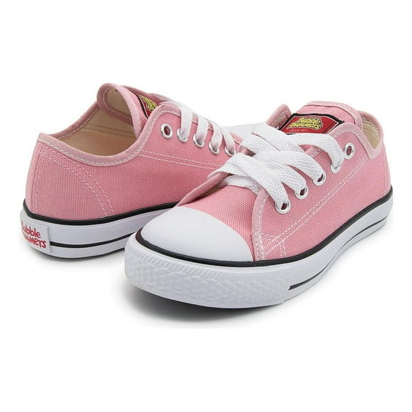 Tenis Bubble Gummers Harry Blanco 12-21 Choclo Lona Agujeta rosa 12