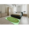 thumbnail image 4 of Ahgly Company Indoor Square Patterned Light Green Area Rugs, 3' Square, 4 of 6