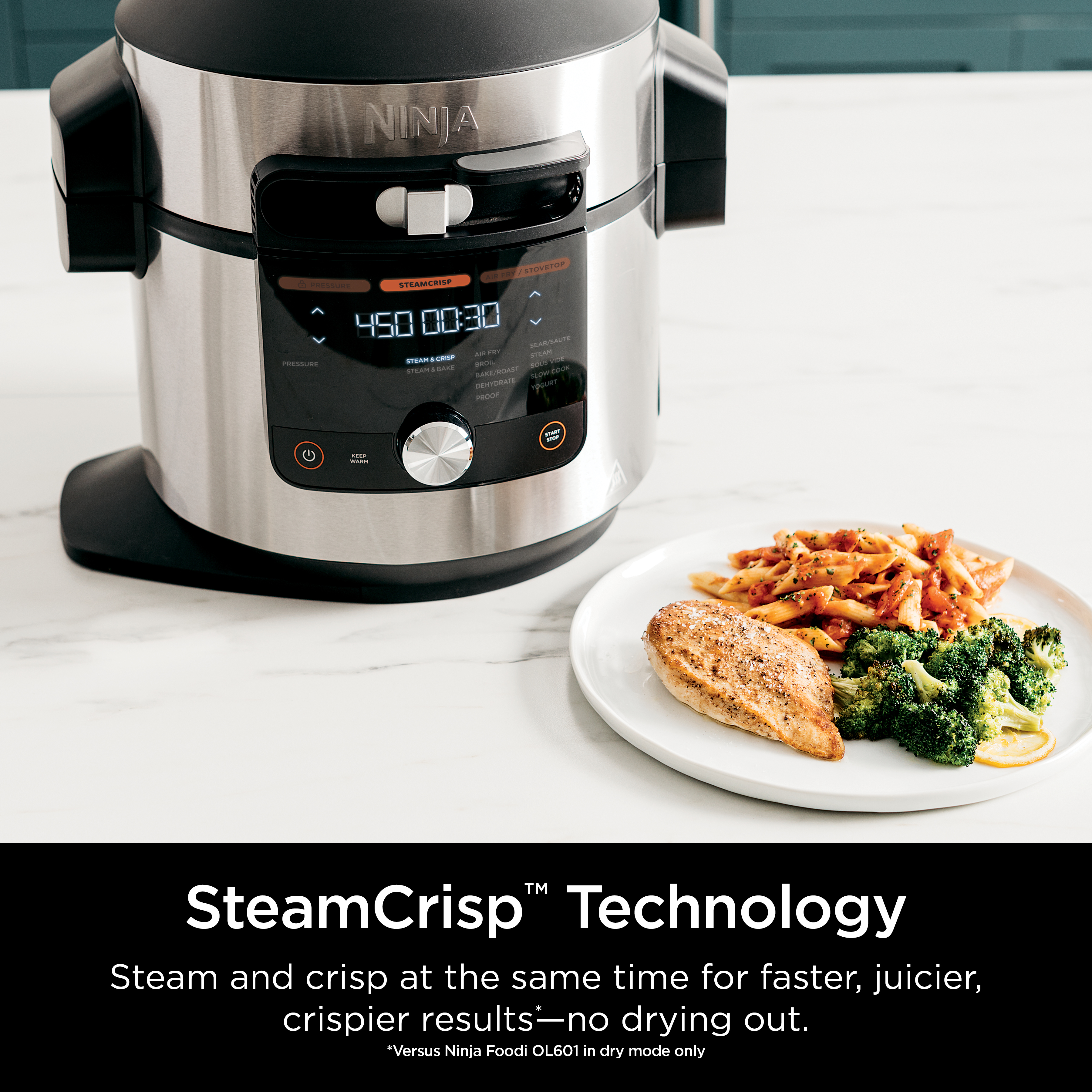 Ninja Foodi 14-in-1 8-qt. XL Pressure Cooker Steam Fryer with SmartLid - OL601 - image 2 of 5