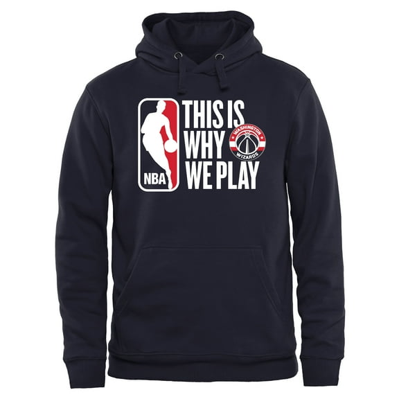 Men's Navy Washington Wizards This Is Why We Play Pullover Hoodie