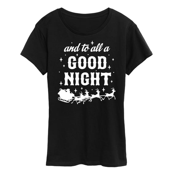 Instant Message - And To All A Good Night Christmas - Women's Short Sleeve Graphic T-Shirt