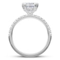 thumbnail image 3 of Ammo Jewel 14K White Gold Plated 2.3 Ct Dazzling Emerald Cut Diamond Halo Engagement Ring - Lab-Created Simulated Diamond Rings - Ideal Gift for Engagement Wedding and Cherished Celebrations, 3 of 3