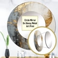 thumbnail image 3 of Designart "Gold Moon Pottery In Minimalist Grey" Abstract Spirals Round Mirror Wall Decor Modern - Large Grey Round Office Mirror - Round Mirror - 29" x 29", 3 of 6