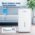 thumbnail image 5 of 50 Pint Dehumidifier for up to 5,500 Sq Ft, with Reusable Air Filter 2.4 Gallon Water Tank, Compact for Home, Basement, Large Sized Rooms, Bathroom, 5 of 9