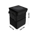 thumbnail image 2 of Cubo De Basura Para Coche Con Tapa Y Bolsillos De Almacenamiento Cubo De Basura Para Coche A Prueba De Fugas Cubo De Basura Para Coche Plegable Portátil Multiusos Muyoka Hogar, 2 of 7