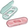 thumbnail image 1 of 2pc Reusable Dental Picks | Pink and Green Travelling Storage | Flossing Kit | Floss Picks for Teeth, 1 of 5
