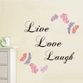 thumbnail image 2 of Adhesivo de pared Live Love Laugh Feather PVC 30 x 60 cm, 2 of 3