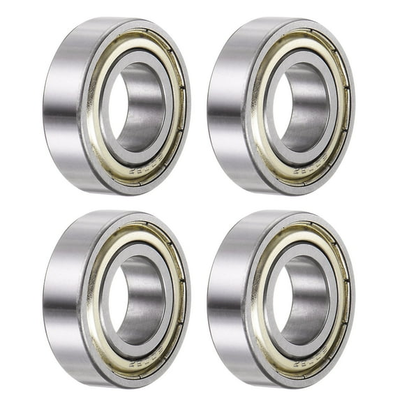 6003-ZZ Deep Groove Ball Bearings, Chrome Steel Z2 Double Metal Shielded Bearing 17x35x10mm, 4 Pack