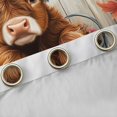 thumbnail image 4 of Castle Fairy Cartoon Highland Cow Black Out Curtains for Kids Teens Adults,Chic Flowers Vintage Cabin Curtains Pack of 2 (42x63 Each),Rustic Farmhouse Animal Bedroom Curtains,Breathable Home Decor, 4 of 6