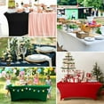 thumbnail image 6 of 6 ft Spandex Table Cover Open Back Fitted Polyester Tablecloth Stretch Washable Tablecover Table Toppers Forest Green, 6 of 6