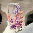 thumbnail image 2 of Dteck Case for Samsung Galaxy S24 Ultra Case Clear with Design Slim Protective Soft TPU Bumper Embossed Pattern,Purple Flower, 2 of 4