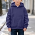 thumbnail image 2 of Resicozy Cute Hoodies for Kids Long Sleeve Pullover with Pocket Hoody Sweatshirt Fall Comfy Casual Daily Wear Clothing 3-13 Years Navy 120, 2 of 7