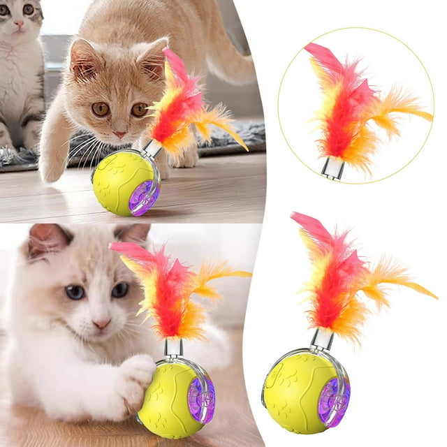 2025 Smart Interactive Motion Activated Cat Toy Automatic Rolling with Agile Moving Tail for Indoor Entertainment and Exercise