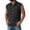 Black, variant on Men's Sleeveless Button-Up Shirts with Collar and Chest Pocket for Guys Who Love to Feel Cool from Morning Walks to Evening Beach Parties Navy M