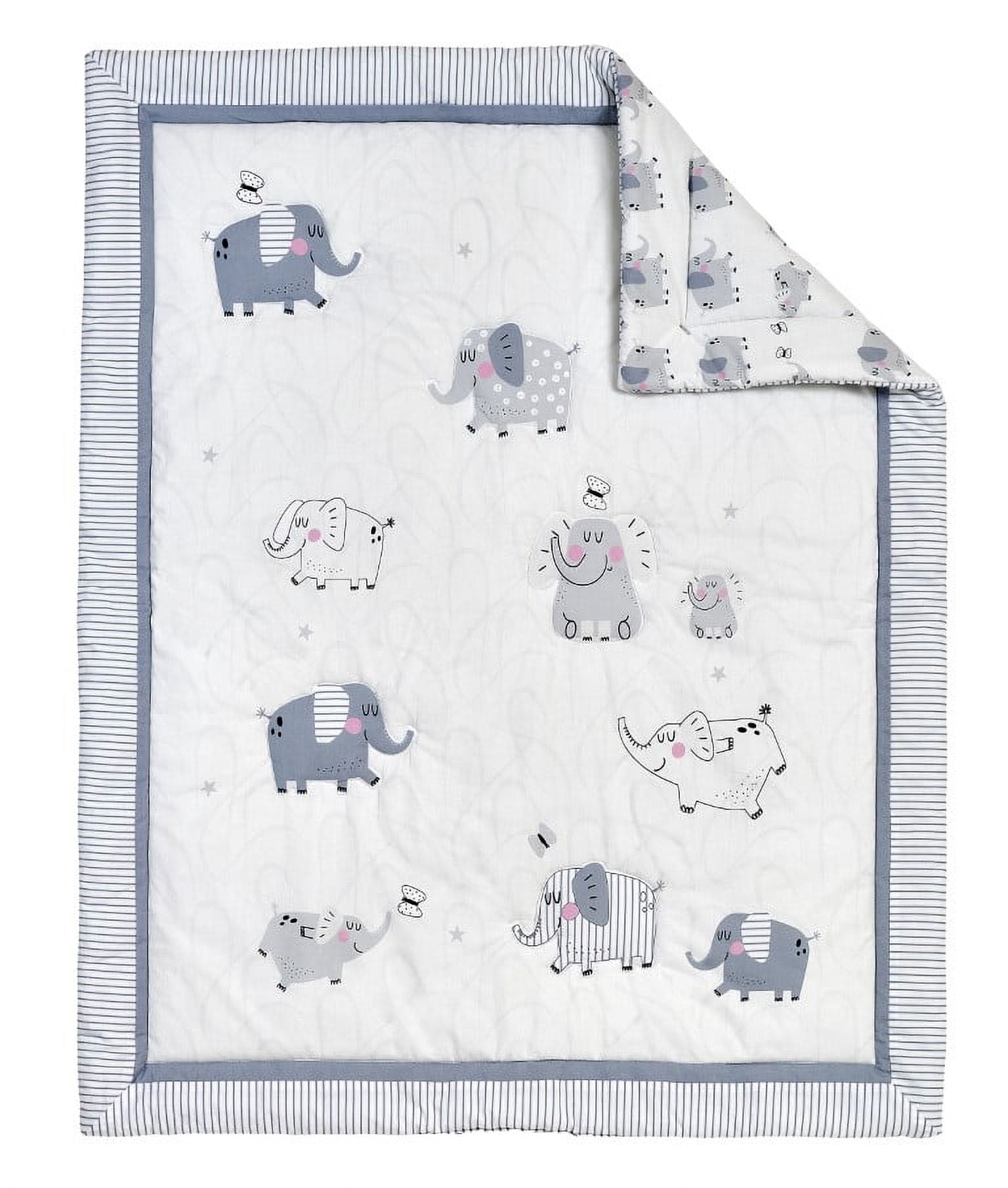 Oxford Baby Ele- A- Fun (3 Pc Crib Nursery Bedding Set)