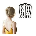 thumbnail image 5 of Hårklämma Hårnål Bun Chignon Pin Hårgaffel Franska Hårnålar 4 Klor Hårpinne Bun Hårhållare Tillbehör för Kvinnor och Flickor, 5 of 5