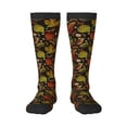 thumbnail image 2 of Lsque Vintage Autumn Plants Butterfly Printed Crew Socks Men's Women's LightWeight Thin Casual Calf Socks ,Knee High Socks,Cotton Socks, 2 of 9