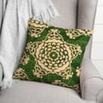 thumbnail image 3 of Creative Products Large Green Cream Star Pattern 20x20 Indoor / Outdoor Pillow, 3 of 3