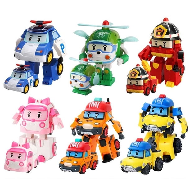 HC-TOP Robocar Poli Transformation Robot Poli Amber Roy Car Toys